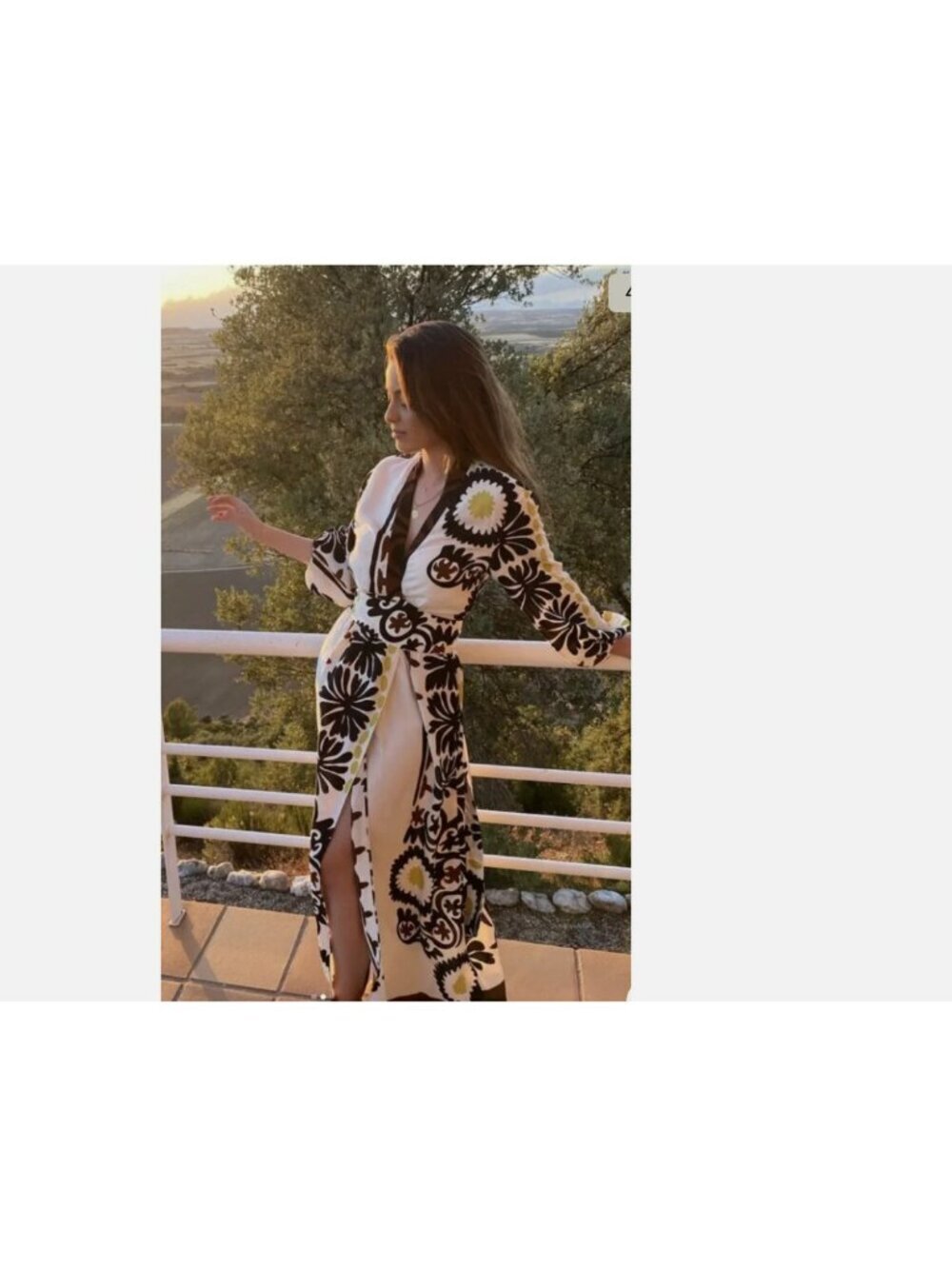 ZARA WOMAN PRINTED WRAP DRESS XS 2740/745